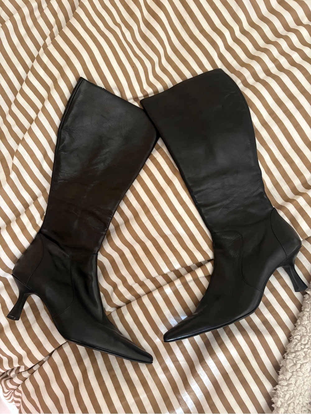 Leather Knee-High Boots